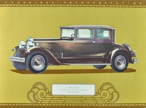 Coupé, en Custom Eight av Packard, publicerad 1930 (färglitografi) av American School