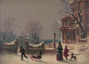 Den första snön, 1877 (tryck) av American School