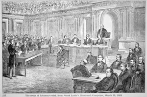 Impeachment of President Johnson 1868, illustration från 