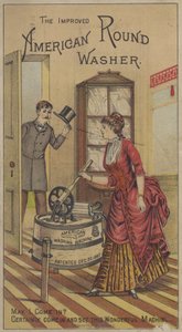 Den förbättrade amerikanska runda brickan (chromolitho) av American School