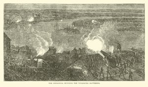 Indianola som kör Vicksburg Batteries, februari 1863 av American School