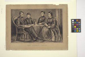 Lincoln -familjen (litografi) av American School
