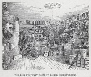 The Lost Property Room på polisens högkvarter (litho) av American School