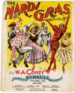 The Mardi Gras March and Two Step [notbladsomslag], 1897 av American School