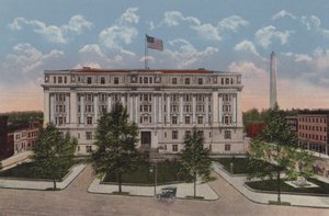 The Municipal Building, Washington DC (färglitografi) av American School