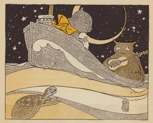 Ugglan och Pussycat (färg litho) av American School