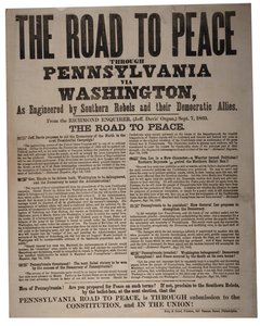 Vägen till fred genom Pennsylvania via Washington, konstruerad av södra rebeller och deras demokratiska allierade, King & Baird (1839-1876), 7 september 1863