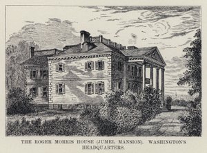 Roger Morris House, Jumel Mansion, Washingtons högkvarter (litho) av American School