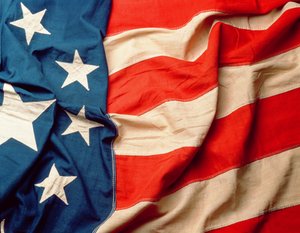 USA:s flagga, före 1912 (textil) (detalj) av American School
