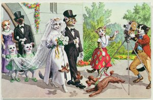 The Wedding, amerikanskt vykort, tidigt 1900-tal av American School