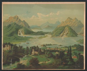Killarneysjöarna, ca 1878 (chromolitho) av American School