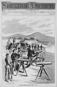 Den nya modellen Gatling Gun, från Scientific American, 14 juni 1879 av American School