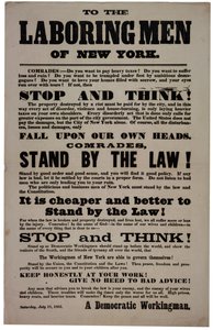 Till Laboring Men of New York, 18 juli 1863 av American School