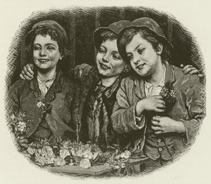 Tuffa kunder, från målningen av J G Brown av American School