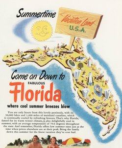 Turistkarta över Florida av American School