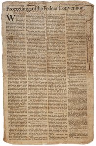 USA:s konstitution, ca 10 september 1787 (se även GLC 696084) av American School
