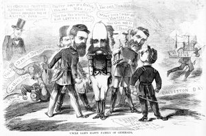 Uncle Sams Happy Family of Generals, c.1863 av American School