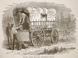 United States Military Telegraph Wagon, från en bokpub. 1896 av American School