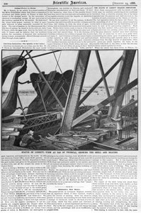 Utsikt från Frihetsgudinnan, från "Scientific American", 14 augusti 1886 av American School