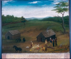 Utsikt i Elkhart County, Indiana (olja på duk) av American School