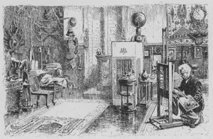 Utsikt över Geromes ateljé (litho) av American School