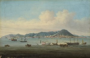 Utsikt över Hong Kong, 1850 av American School