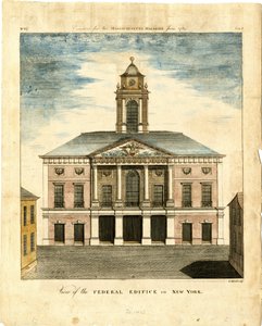 Vy över den federala byggnaden i New York av American School