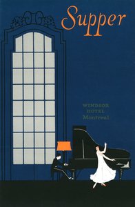 Vintagemeny från Windsor Hotel i Montreal av American School