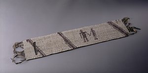 Wampum-bälte, tillverkat av Lenni Lenape Indian people, Pennsylvania av American School