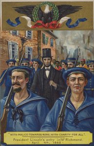 Med illvilja mot ingen; med välgörenhet för alla. President Lincolns inträde i Richmond den 4 april 1865 av American School