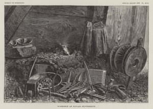 Verkstad av Navajo Silversmith av American School