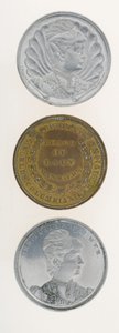Världens Columbian Exposition souvenirmedaljer av American School