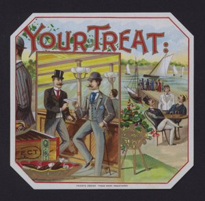 Your Treat, cigarretikett (chromolitho) av American School