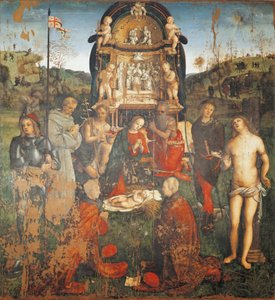 Nativity, av Amico Aspertini (1475-1552)