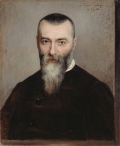 Porträtt av Alphonse Karr 1808-1890, 1865. av Amélie Burdin