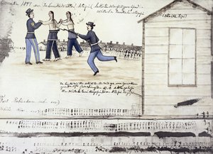 Crazy Horse (c.1842-77) död 1877, Fort Robinson, Nebraska (bläck på papper)