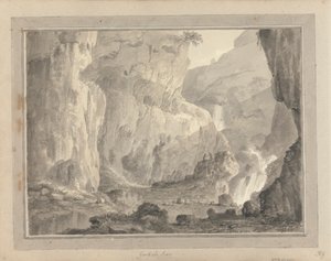 Utsikt i England, Skottland och Wales: Gordale Scar av Amos Green