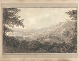 Utsikt i England, Skottland och Wales: Loughrig med en del av Windemere från terrassen på Hill Top Cottage av Amos Green