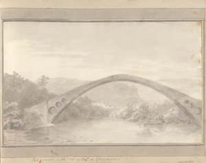 Utsikter i England, Skottland och Wales: Pont Y Pridd, i Vale of Taff eller Glamorgan av Amos Green