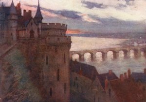 Amboise från terrassen (färglitografi)