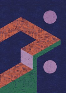 Modern geometrisk illusion av Amy Louise Baker