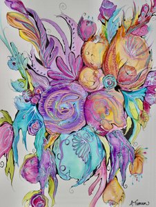 Färgglada fantasiblommor av Amy Tieman