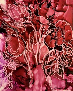 Karmosinrött blomsterflöde av Amy Tieman