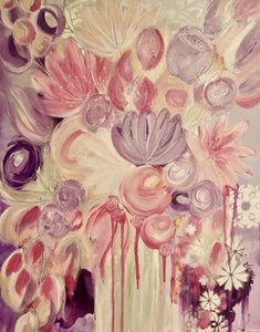 Mjukt rosa och lila blommor