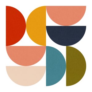 Geometriska färgspel från mitten av 1900-talet 4 av Ana Rut Bre