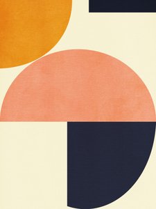 Rainbow Plus Shapes  Blå senapsgul2 av Ana Rut Bre