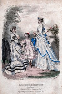 Fransk modetidning "Magasin des Demoiselles", Paris, 25 juli