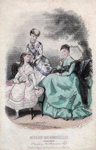 Fransk modetidning "Magasin des Demoiselles", Paris, 25 juni