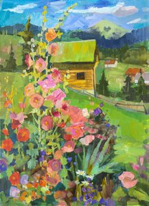 Den livfulla trädgårdsstugan av Anastasiia Grygorieva