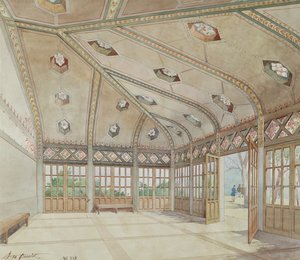 Lycée Victor Hugo, Paris, 1894 (wc på papper) av Anatole de Baudot